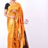 Orange Color Bhagalpuri Silk Saree - Linen Saree