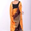 Orange Color Bhagalpuri Silk Saree - Linen Saree