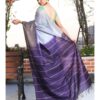 Purple Color Bhagalpuri Kota Silk Saree