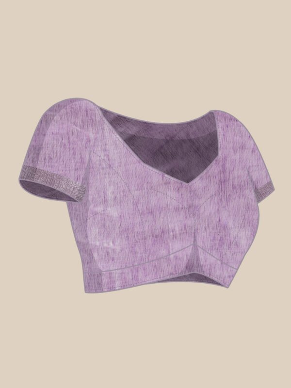 Purple Color Tissue Linen Saree