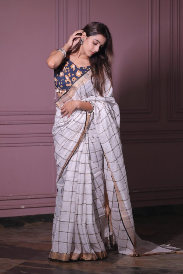 Linen saree